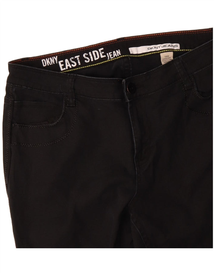 Jeans Bootcut da donna Dkny US 16 2XL W32 L31 Cotone nero