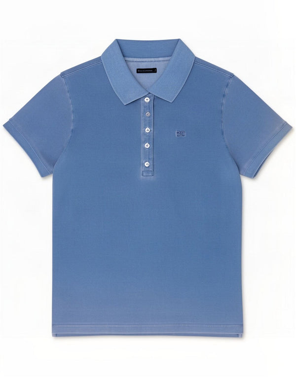 Best Company Womens Polo Shirt UK 18 XL Blue Cotton