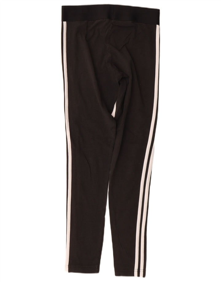 ADIDAS Womens Leggings UK 8/10 Small  Black Cotton
