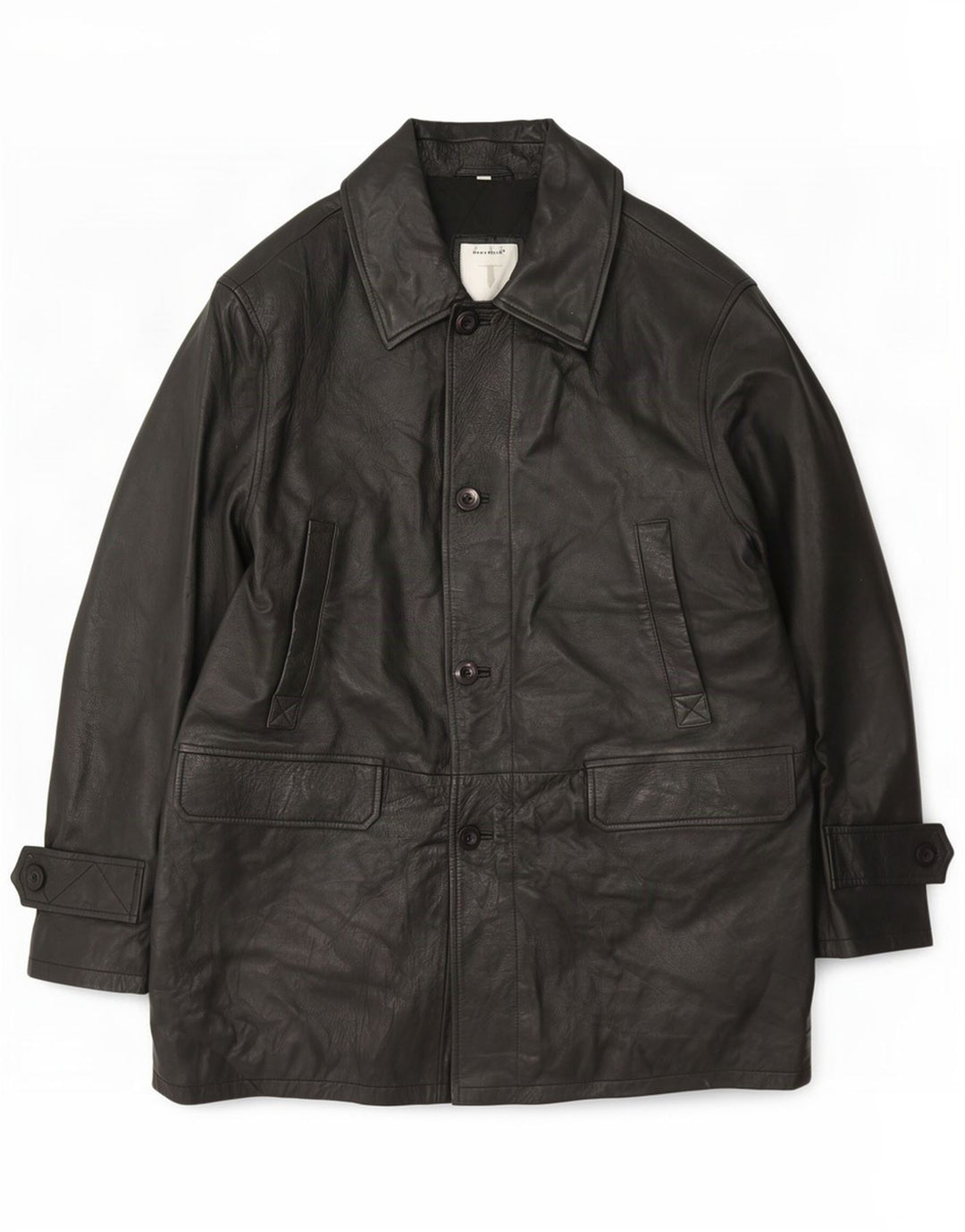 Cappotto In Pelle Uomo Conbipel IT 52 Large Nero