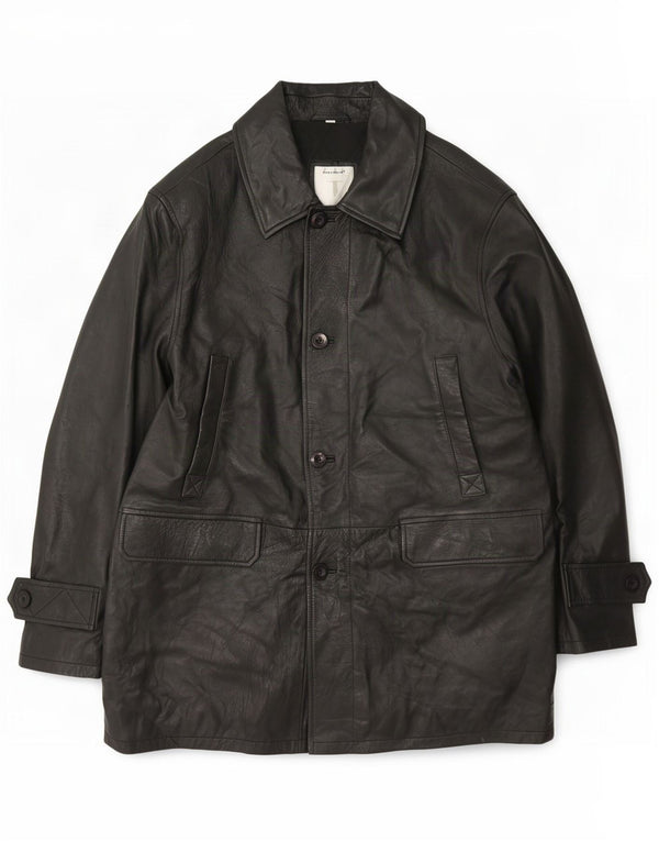 Cappotto In Pelle Uomo Conbipel IT 52 Large Nero