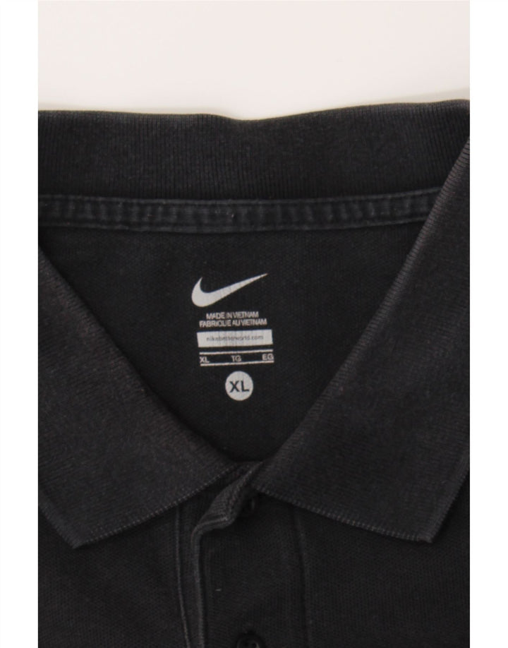 NIKE Mens Polo Shirt XL Black Cotton Vintage Nike and Second-Hand Nike from Messina Hembry 