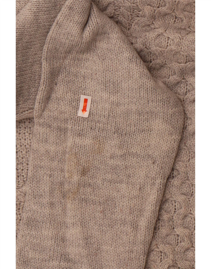Maglione girocollo oversize da donna Zara UK 10 piccolo acrilico grigio