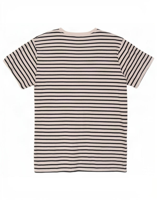 Jack & Jones T-shirt da uomo Top grande in cotone a righe bianche
