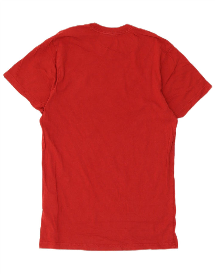 T-shirt grafica personalizzata da uomo Vans Top piccola in cotone rosso