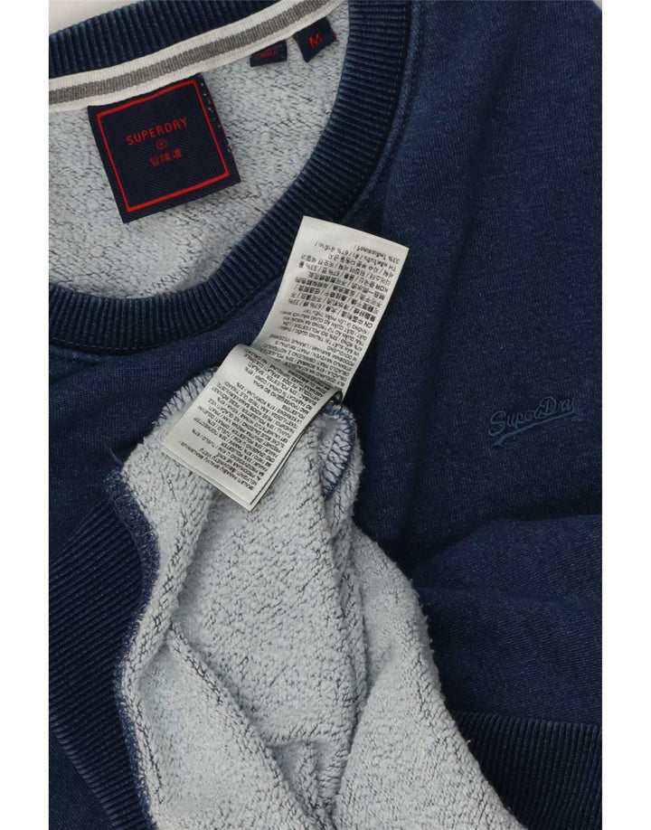 Felpa da uomo Superdry Maglione medio blu navy in cotone