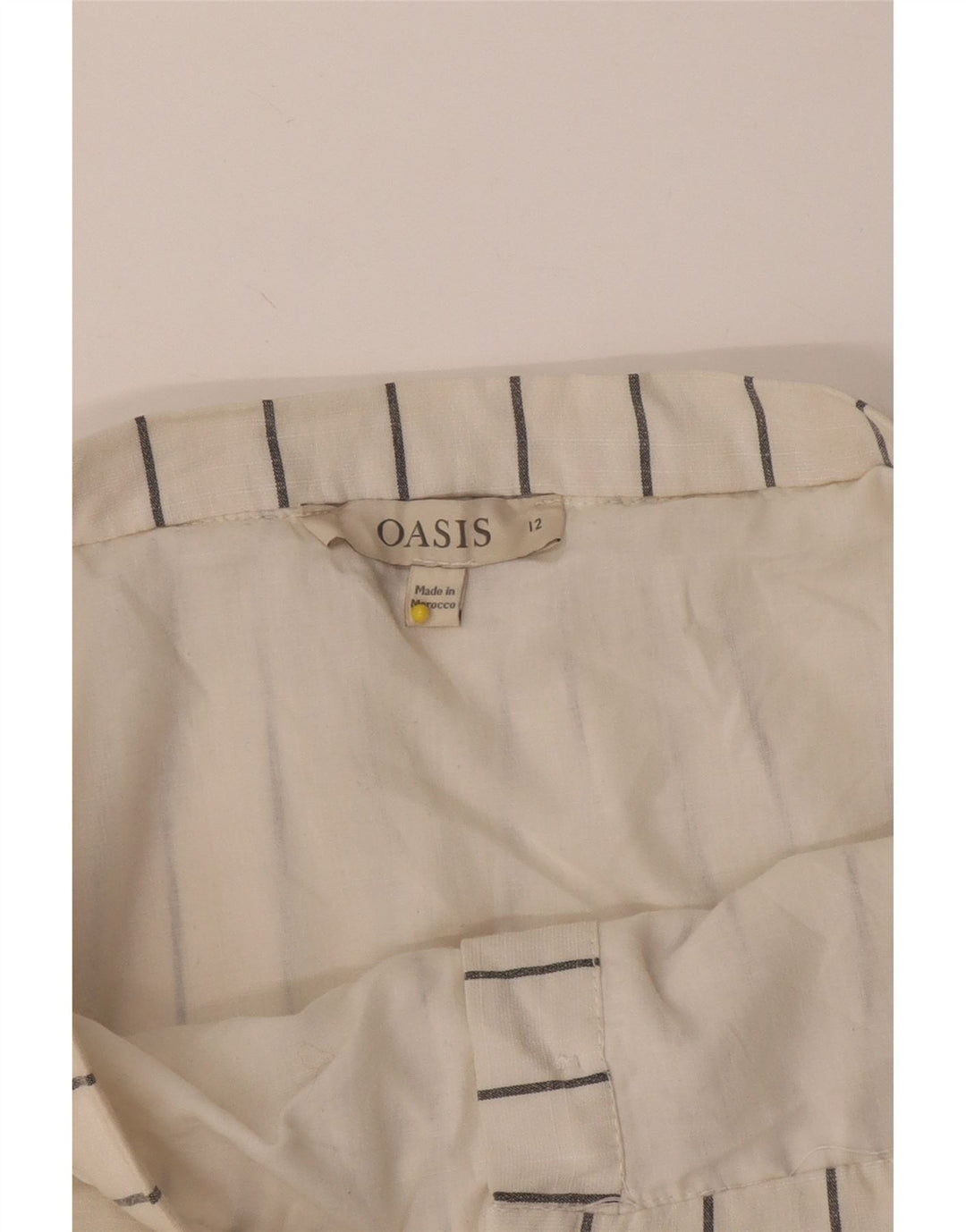 Gonna a trapezio da donna Oasis UK 12 media W28 a righe bianche