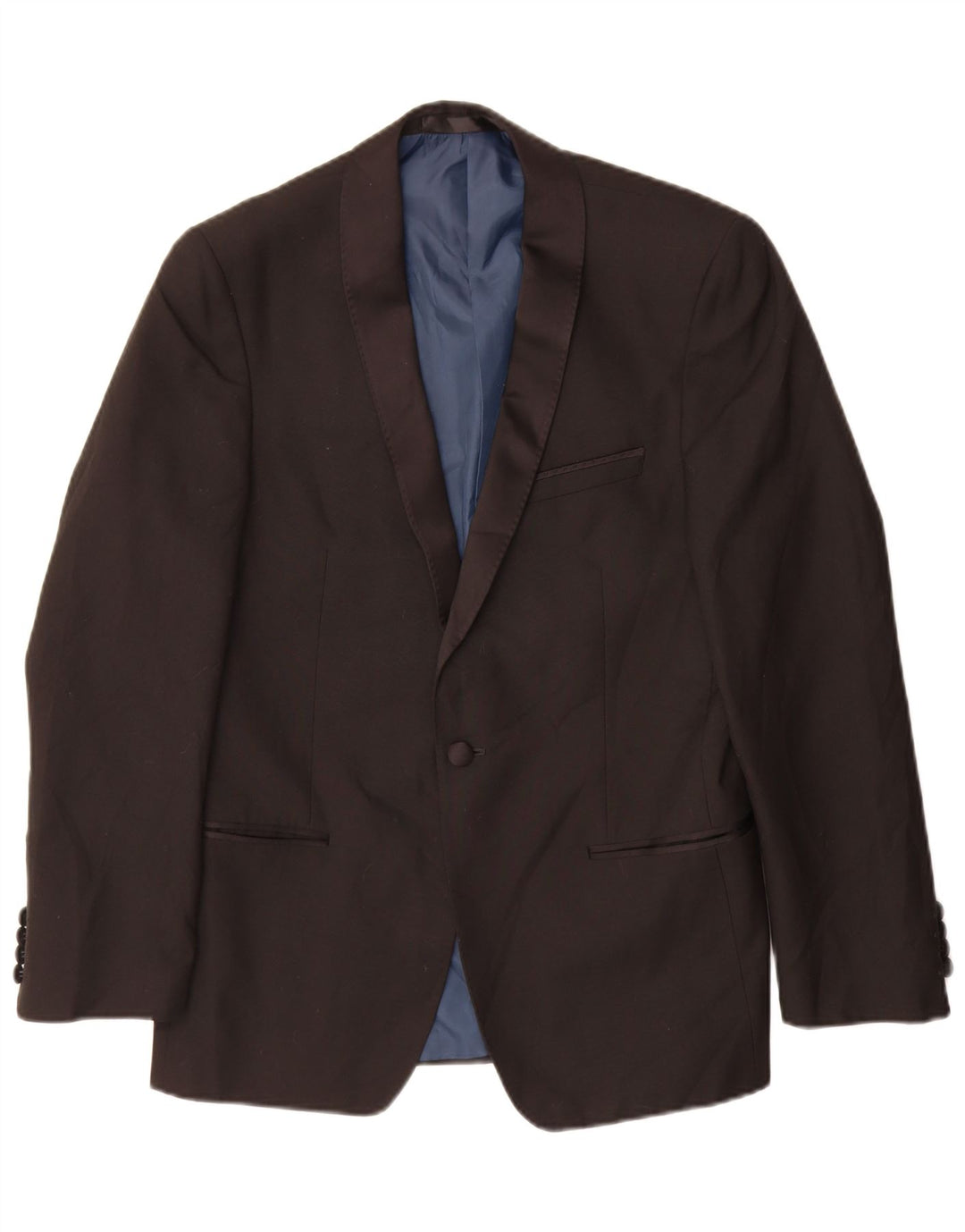 Giacca blazer a 1 bottone Marks & Spencer da uomo UK 38 poliestere nero medio