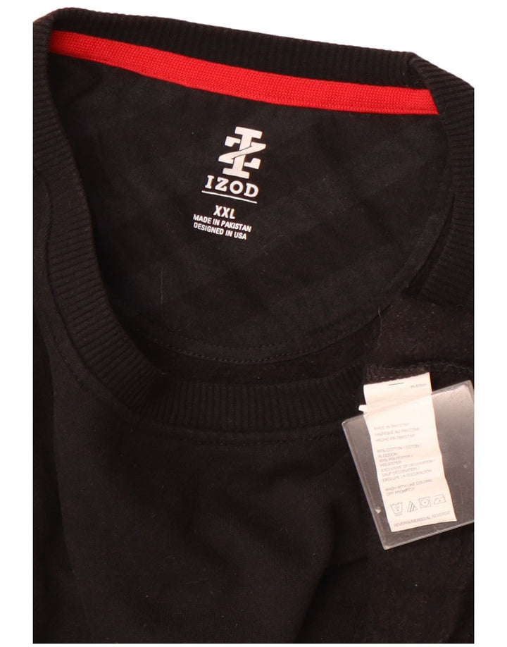 Felpa da uomo Izod maglione 2XL cotone nero