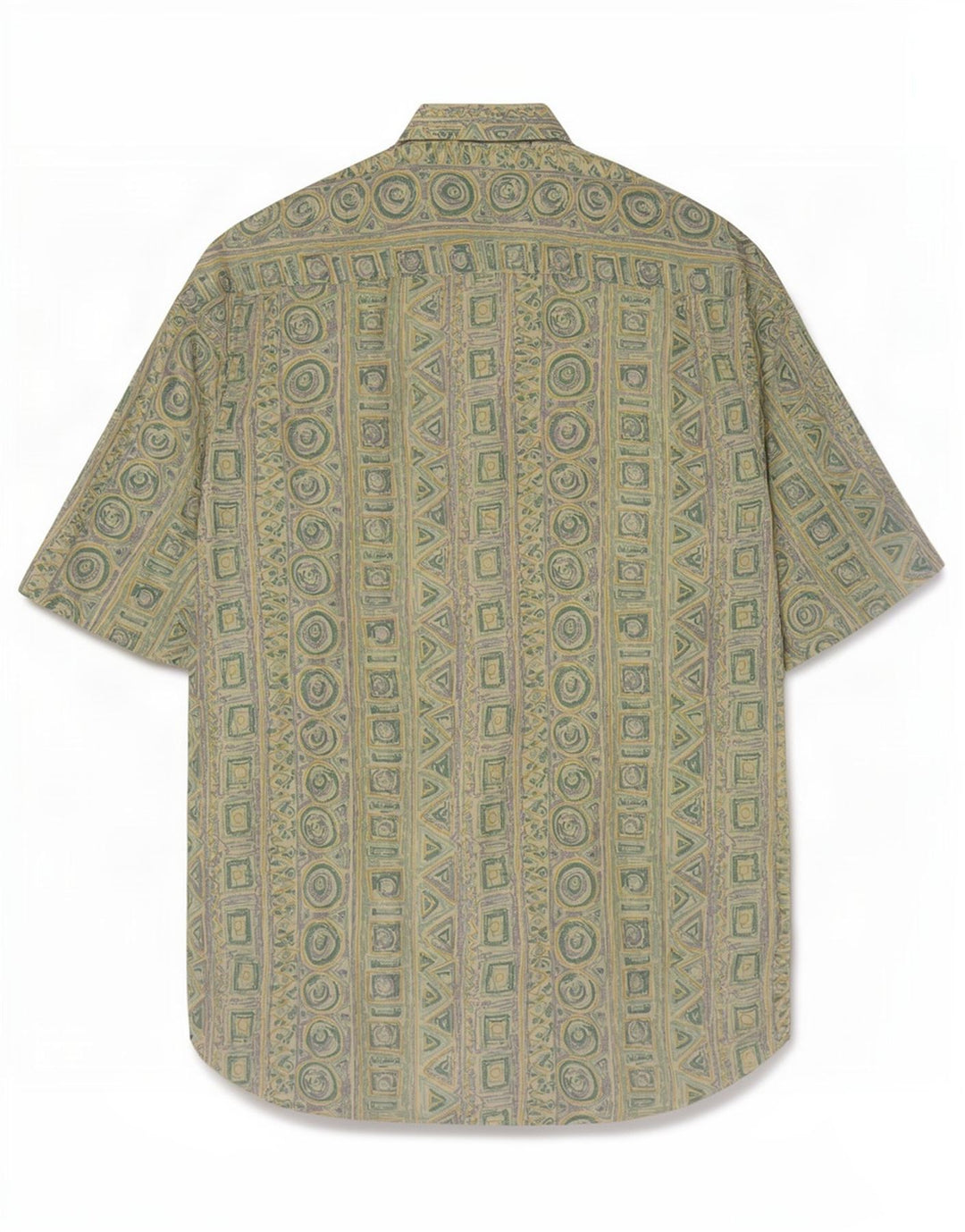 Camicia a maniche corte da uomo Rodrigo verde medio geometrico