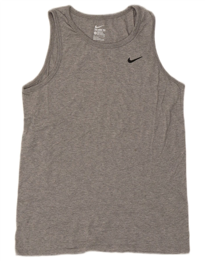 Canotta Nike da uomo dal taglio atletico, piccola, grigia screziata