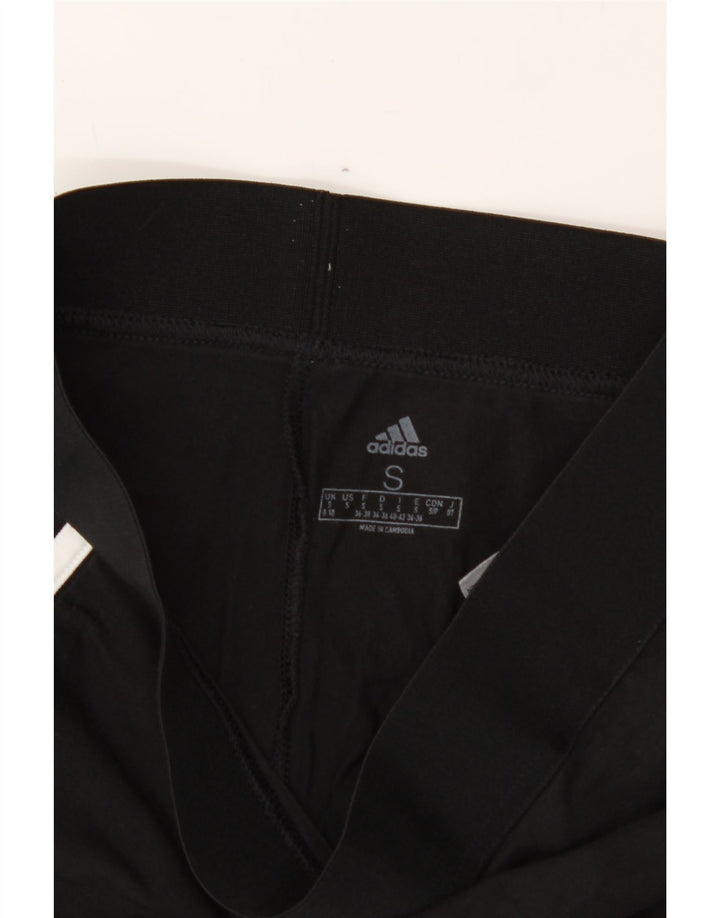 ADIDAS Womens Leggings UK 8/10 Small  Black Cotton Vintage Adidas and Second-Hand Adidas from Messina Hembry 