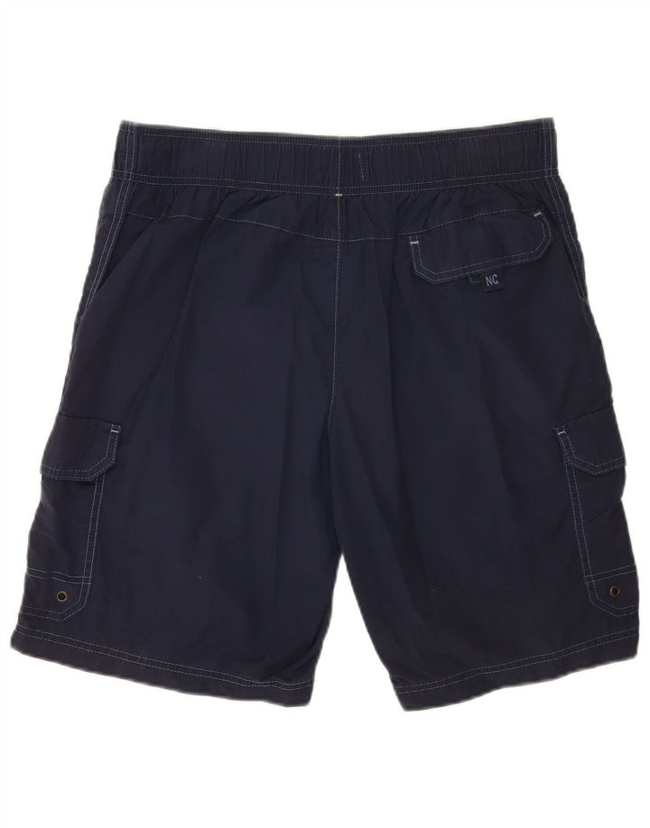 Pantaloncini da bagno cargo da uomo Marks & Spencer medio cotone blu navy