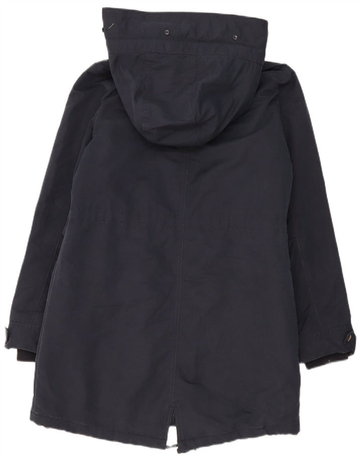 Giacca Parka Sherpa con cappuccio da donna Marks & Spencer UK 12 medio blu navy