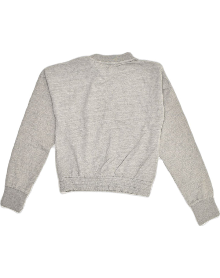 OASIS Womens Crop Sweatshirt Jumper UK 8 Small Grey Cotton | Vintage Oasis | Thrift | Second-Hand Oasis | Used Clothing | Messina Hembry 