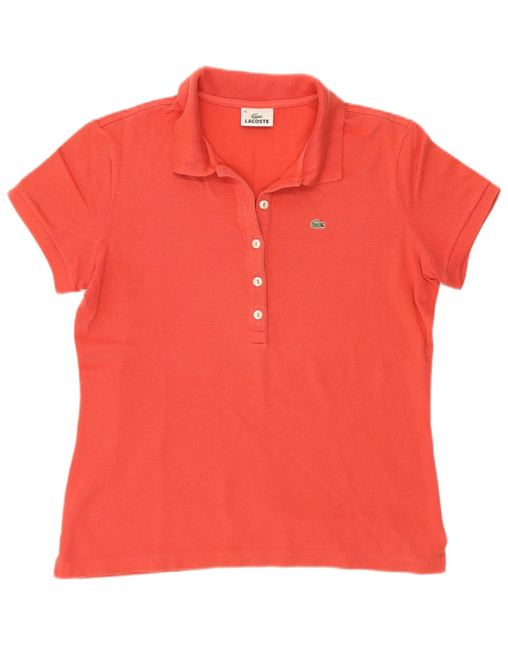 Polo da donna LACOSTE taglia 46 XL in cotone rosso