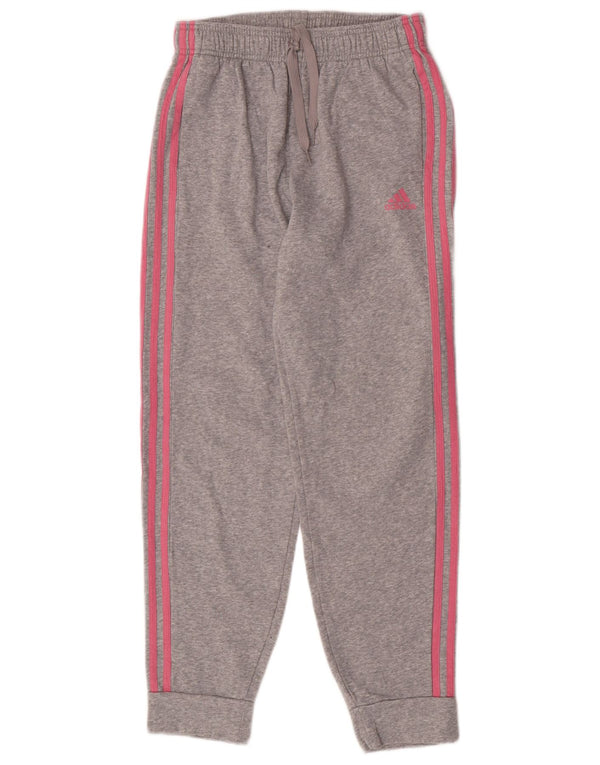 Pantaloni della tuta da ragazza Adidas Joggers 13-14 anni in cotone grigio screziato