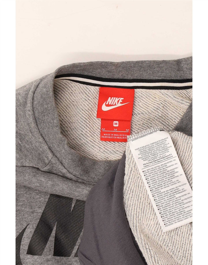 Felpa grafica da uomo Nike Felpa in cotone chiazzato grigio medio