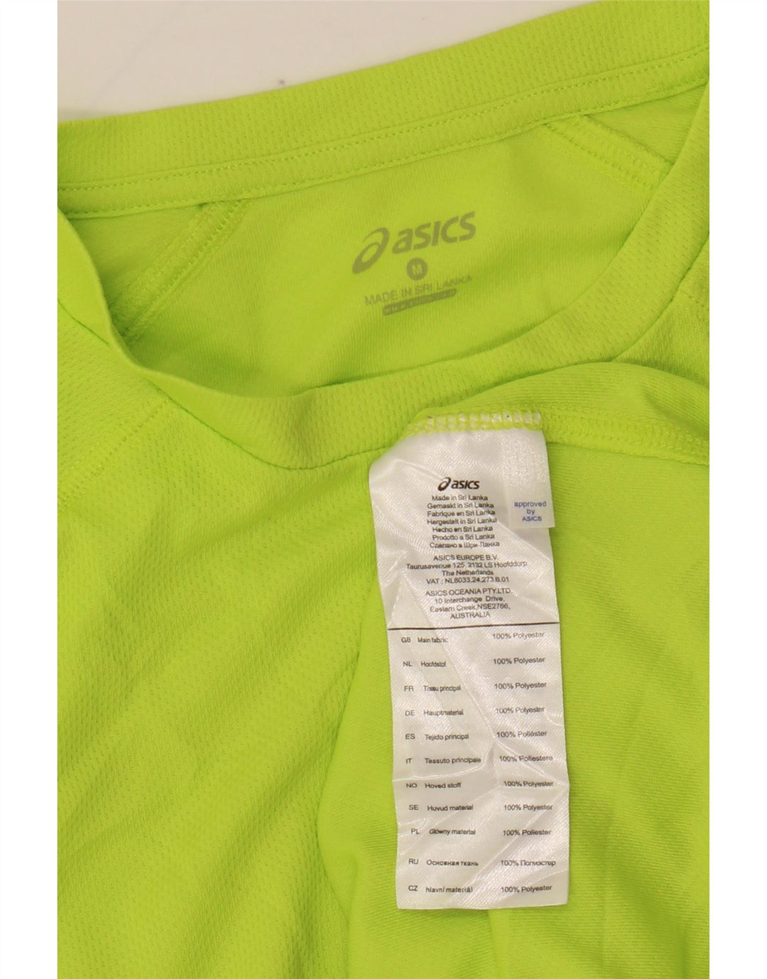 T-shirt da uomo Asics Top verde medio in poliestere