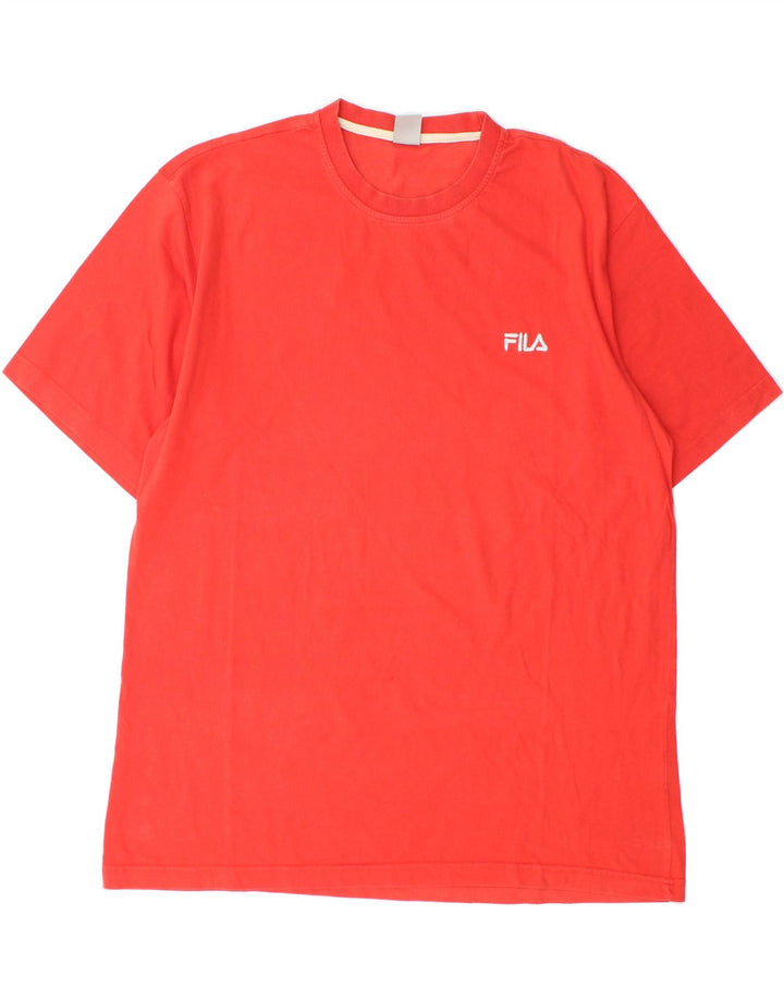 FILA Mens T-Shirt Top XL Red Vintage Fila and Second-Hand Fila from Messina Hembry 