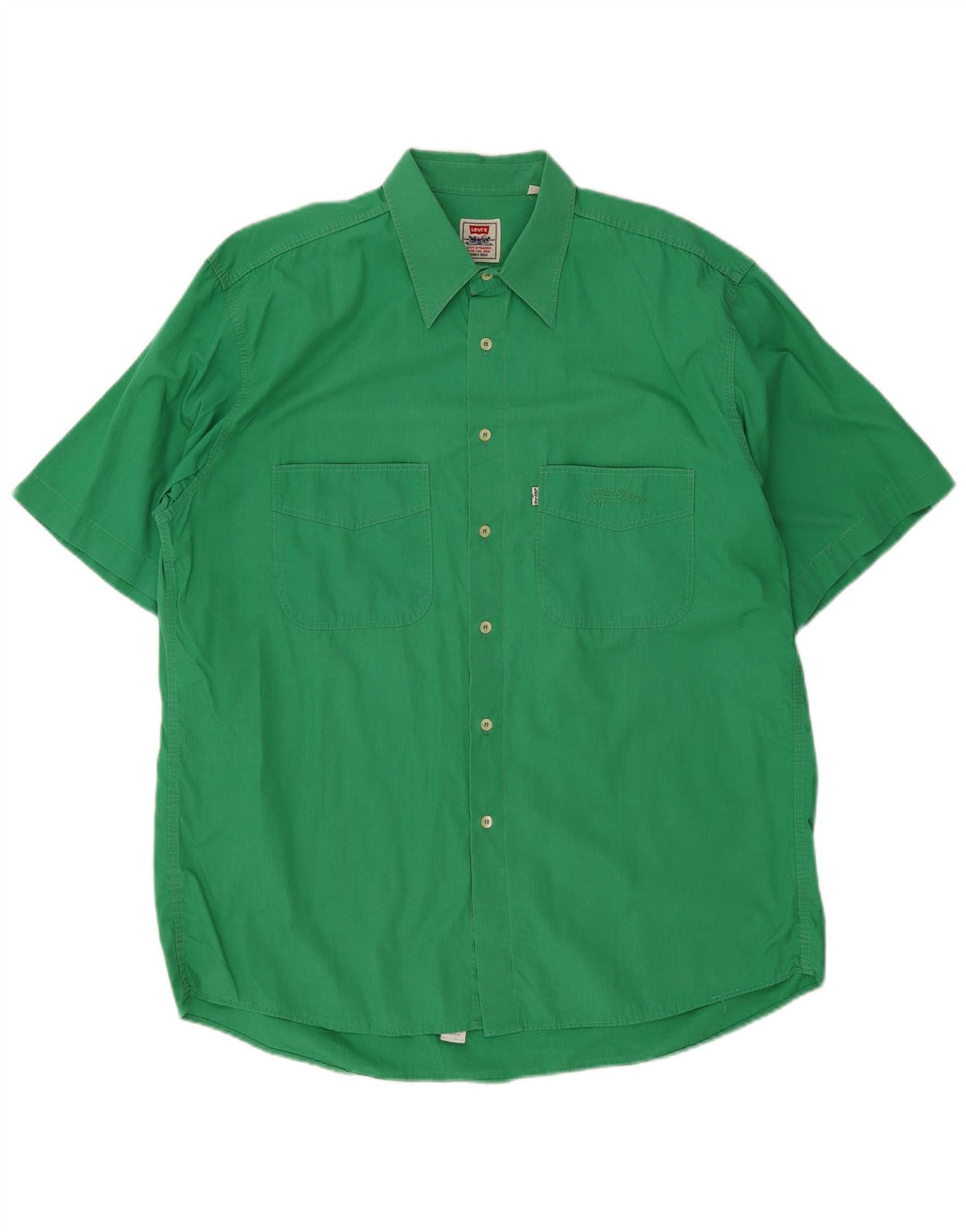 Camicia a maniche corte da uomo Levi's XL in cotone verde