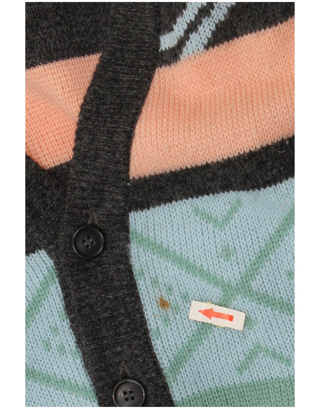 Maglione cardigan da uomo VINTAGE IT 52/54 Grande Fair Isle multicolore