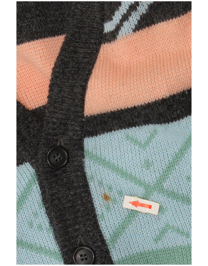 Maglione cardigan da uomo VINTAGE IT 52/54 Grande Fair Isle multicolore