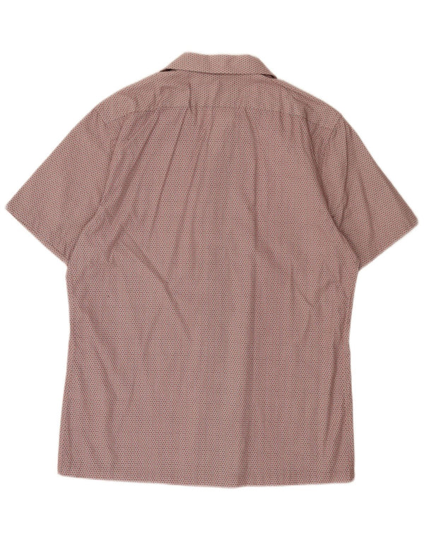 Camicia Reiss da uomo a maniche corte vestibilità regolare grande cotone floreale rosa moderno