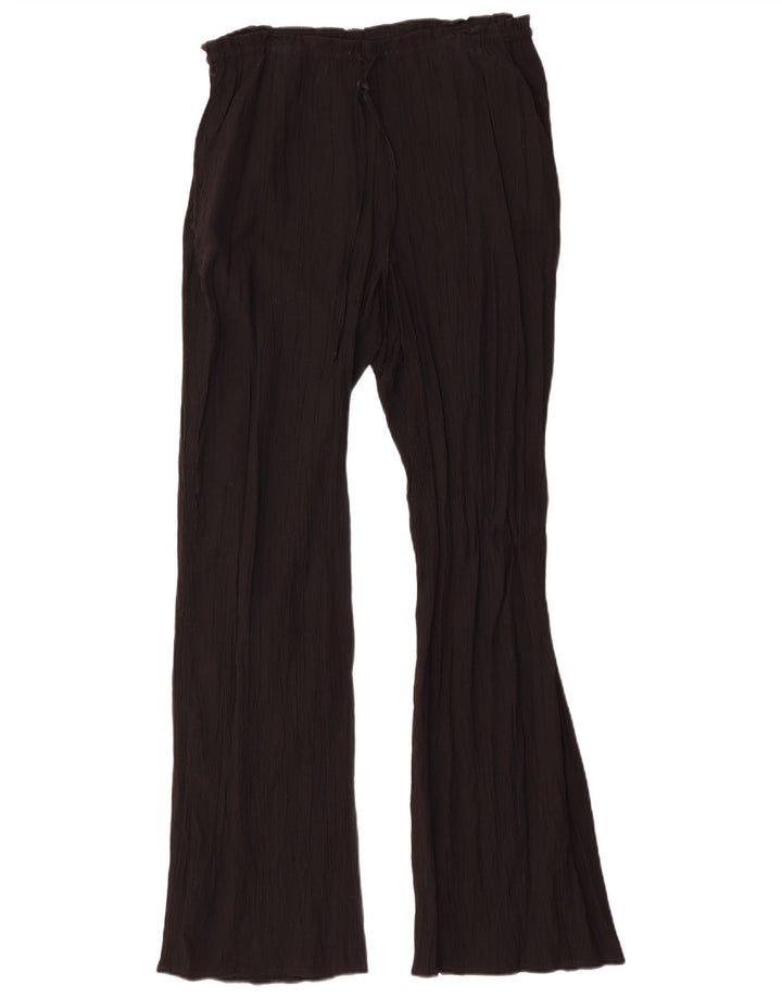 Pantaloni casual svasati da donna Zara medi W32 L32 viscosa nera