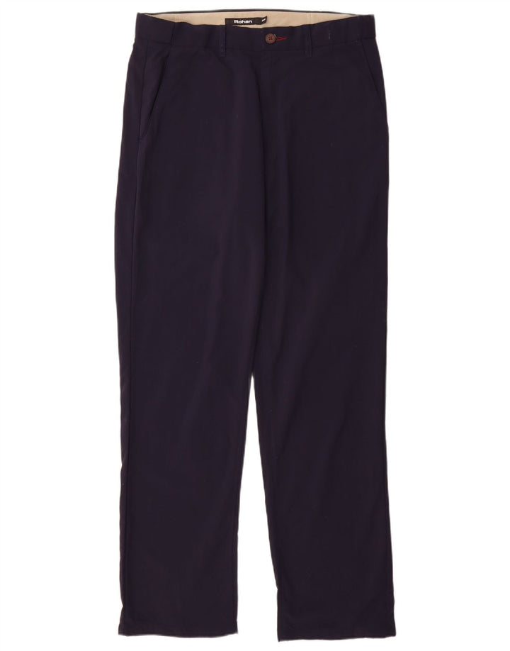 Pantaloni chino dritti da uomo Rohan, vestibilità regolare, W34 L31 blu navy in poliammide