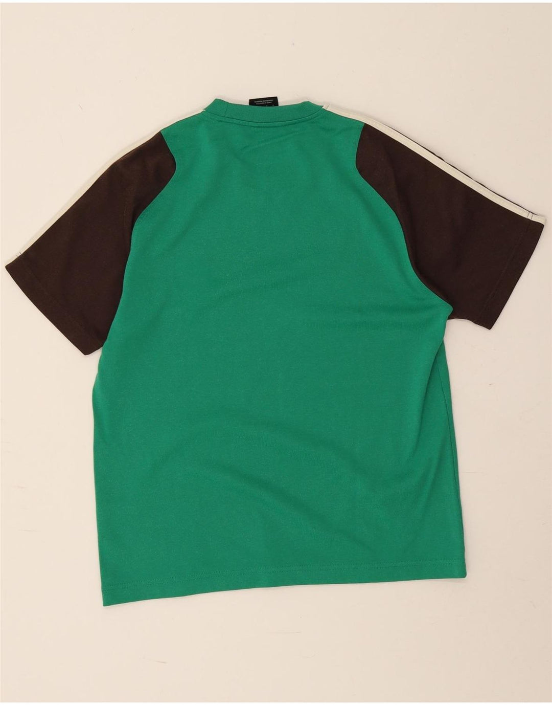 T-shirt da uomo Adidas Top in cotone color block verde medio