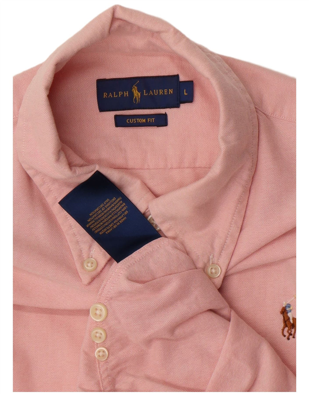 Camicia Ralph Lauren da uomo su misura misura grande in cotone rosa