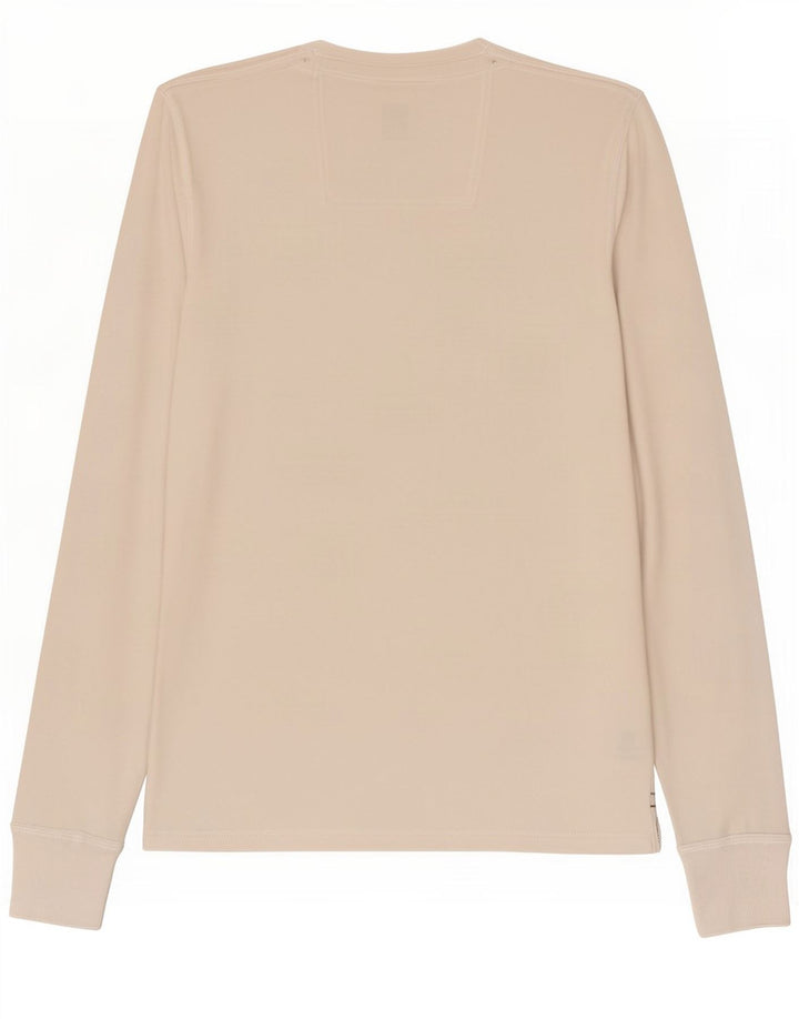 Fat Face Top da uomo a manica lunga piccolo in cotone bianco