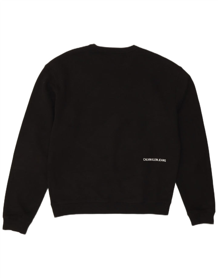 Calvin Klein Jeans Felpa grafica da uomo Maglione medio cotone nero