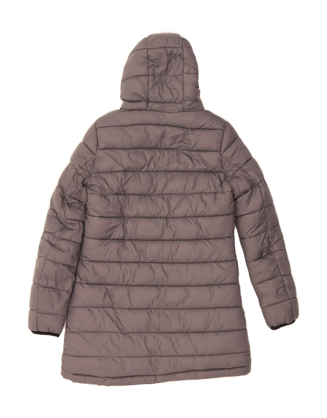 K-WAY Womens Reversible Hooded Padded Coat UK 10 Small Grey Polyester Vintage K-Way and Second-Hand K-Way from Messina Hembry 