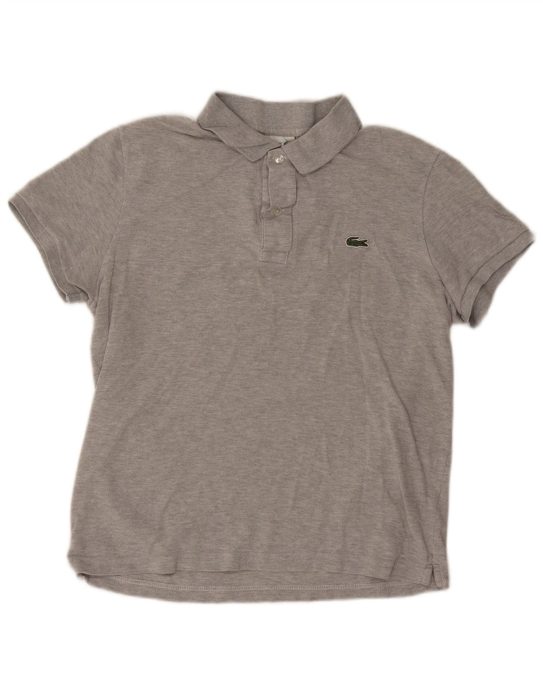 Polo da uomo slim fit Lacoste taglia 4 in cotone grigio medio