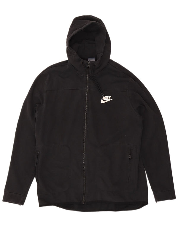 Felpa con cappuccio e zip Nike da uomo XL in cotone nero