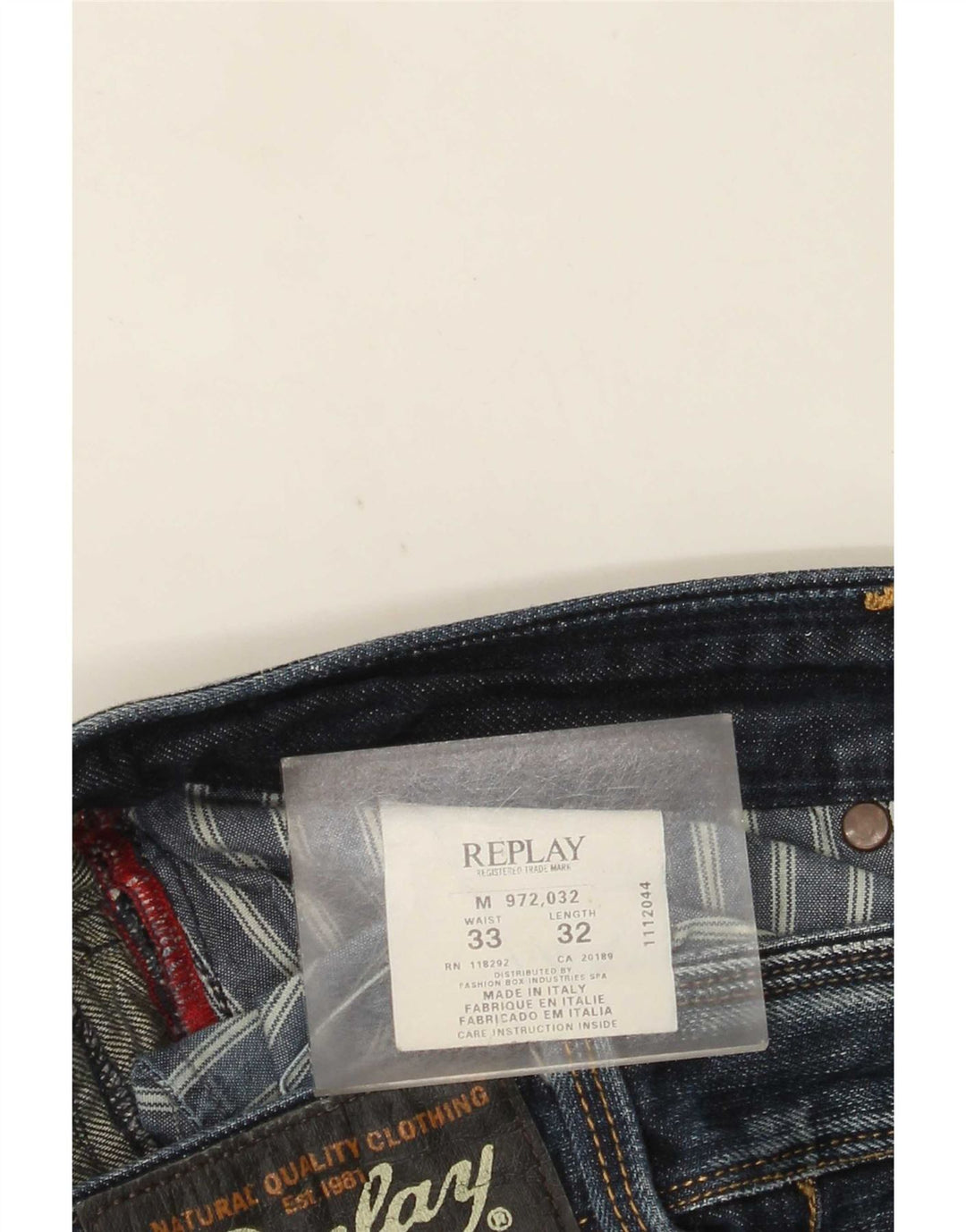 Replay Jeans dritti da uomo Lenaldo W33 L32 Blu