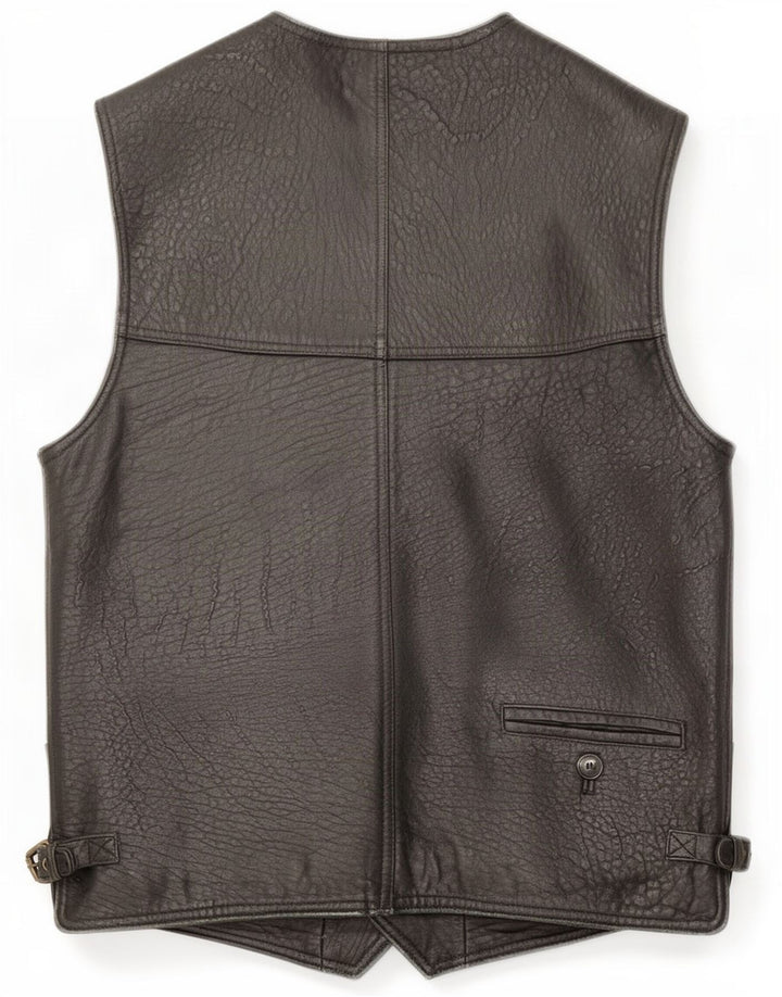 Gilet in pelle da uomo Yorn EU 48 medio nero