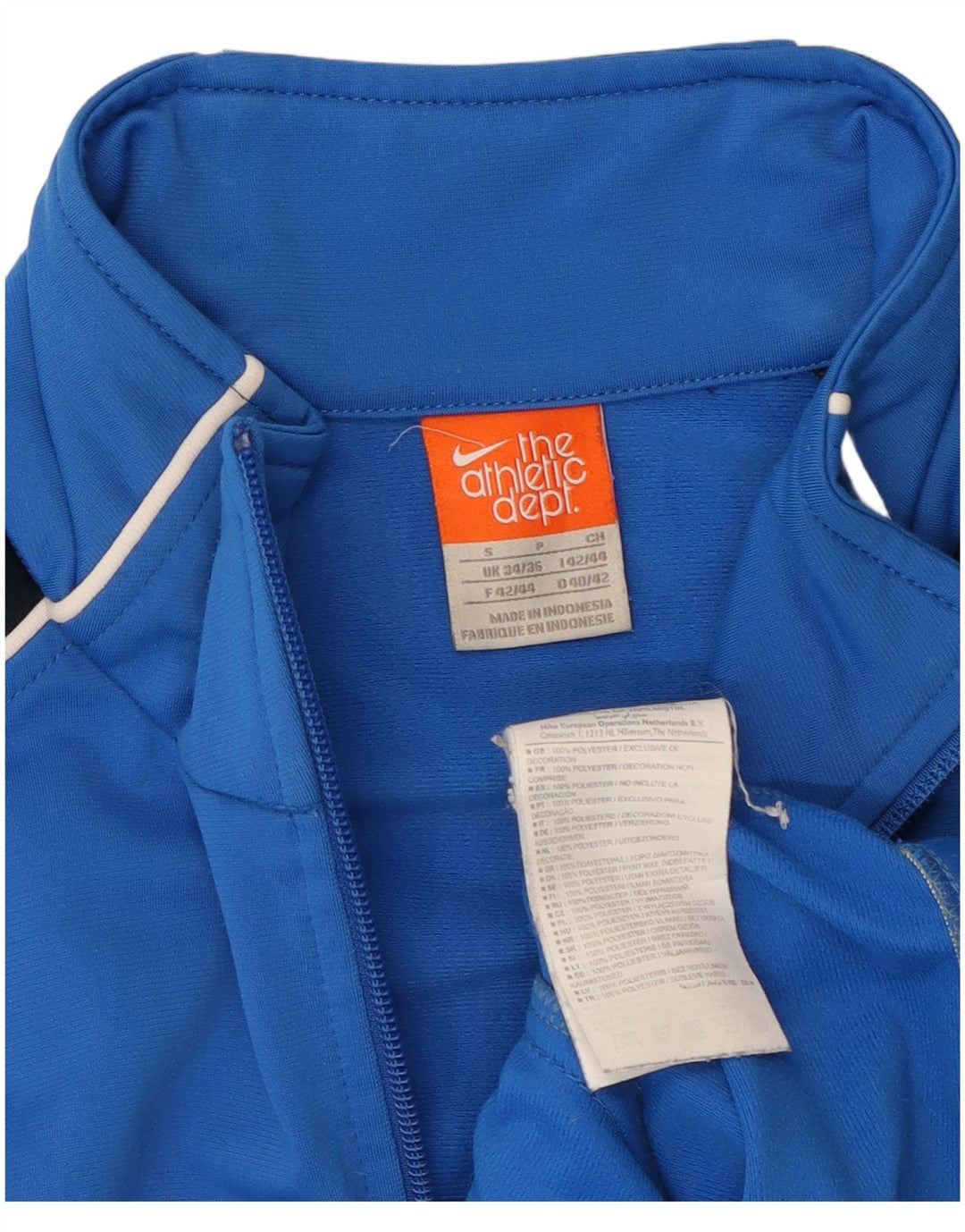 Giacca da ginnastica da uomo Nike Small Blu in poliestere color block