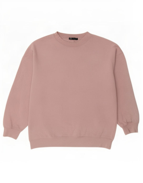 Felpa oversize da donna Zara UK 10 piccola rosa