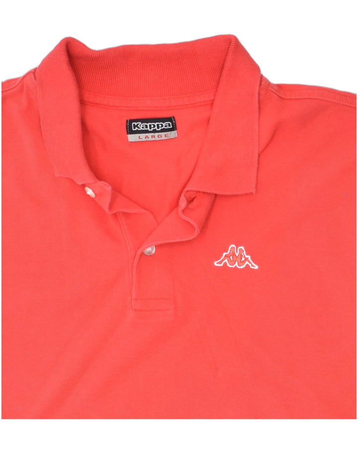 KAPPA Mens Polo Shirt Large Red Cotton | Vintage Kappa | Thrift | Second-Hand Kappa | Used Clothing | Messina Hembry 