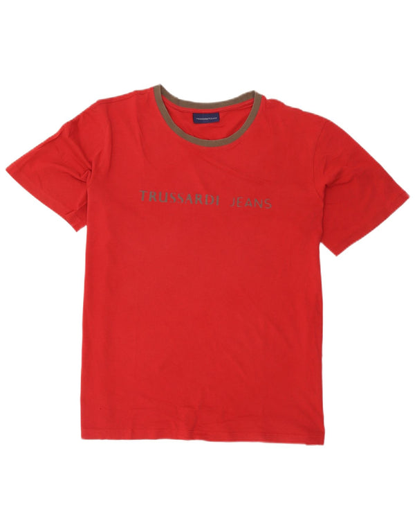 T-shirt grafica da donna Trussardi Top UK 18 XL Colorblock rosso