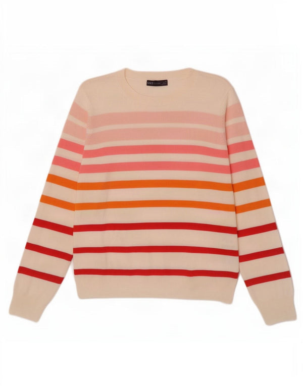 Maglione maglione con scollo a barca da donna Marks & Spencer UK 14 medio bianco sporco