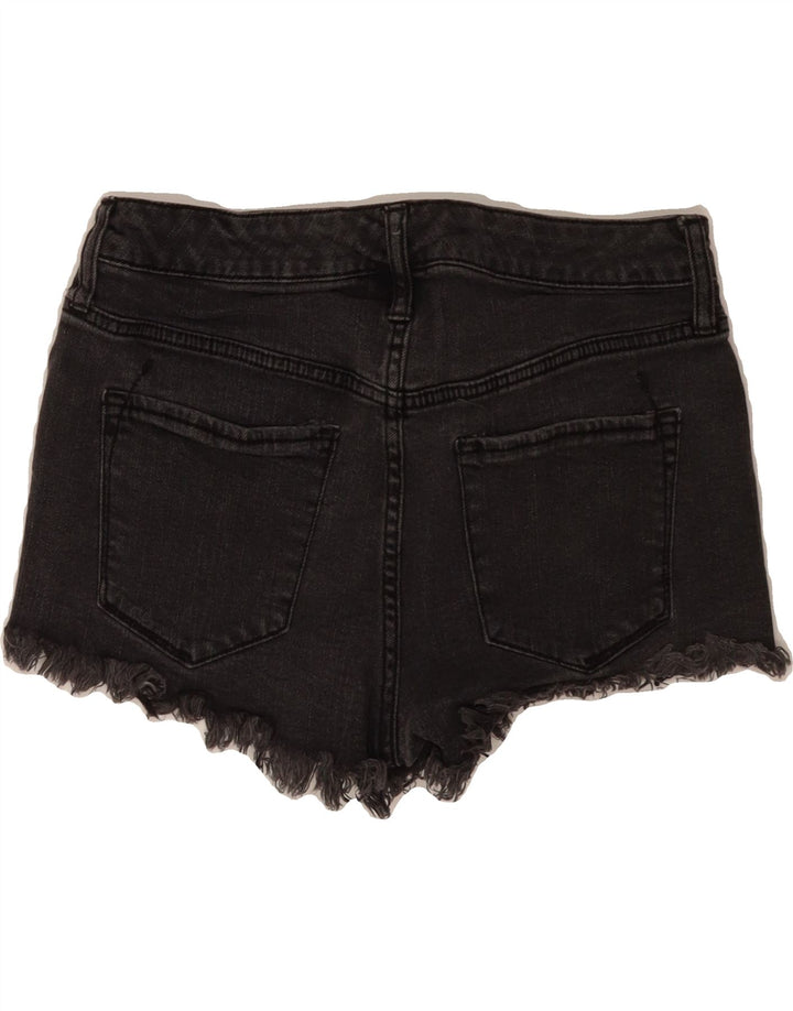 MOSSIMO Womens High Waist Denim Shorts US 6 Medium W28 Black Cotton Vintage Mossimo and Second-Hand Mossimo from Messina Hembry 