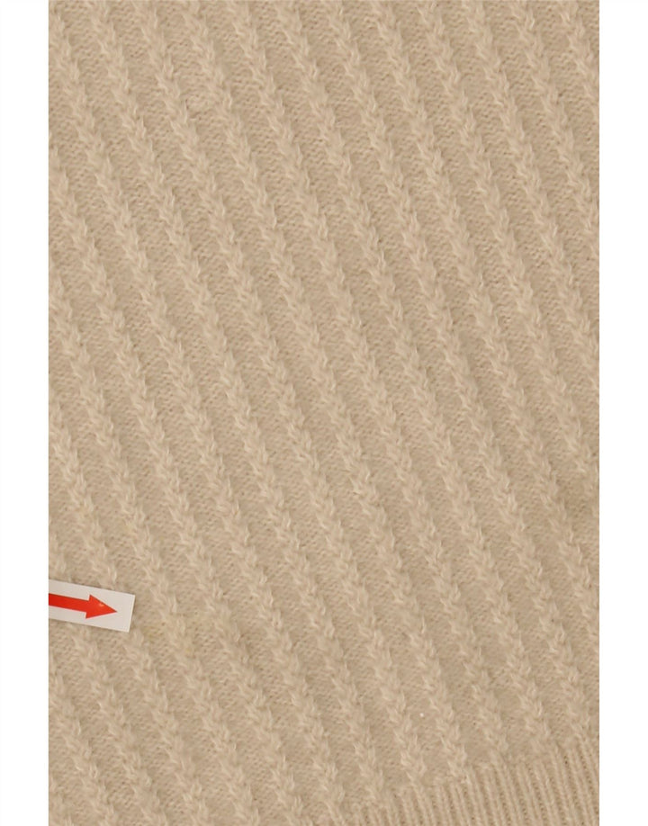 Maglione maglione girocollo da uomo Reiss XL in lana beige