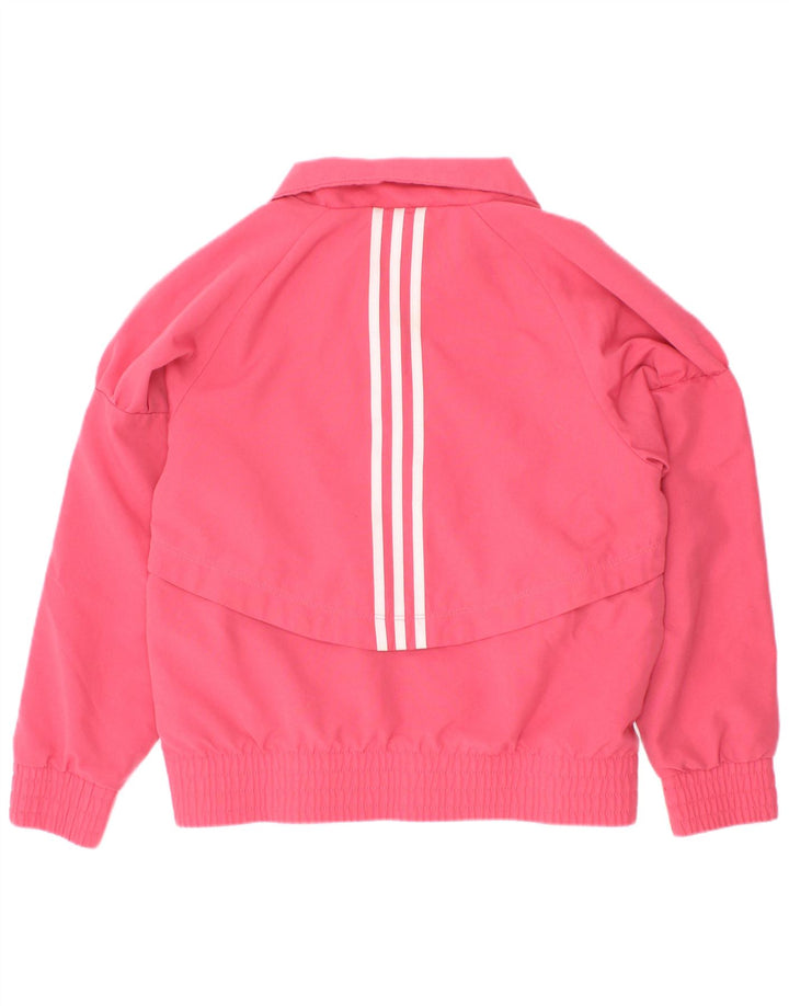 Giacca Top della tuta da ragazza Adidas 5-6 anni in poliestere rosa
