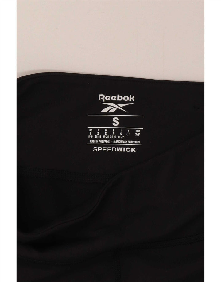 Leggings Capri Reebok da donna UK 8/10 piccoli neri