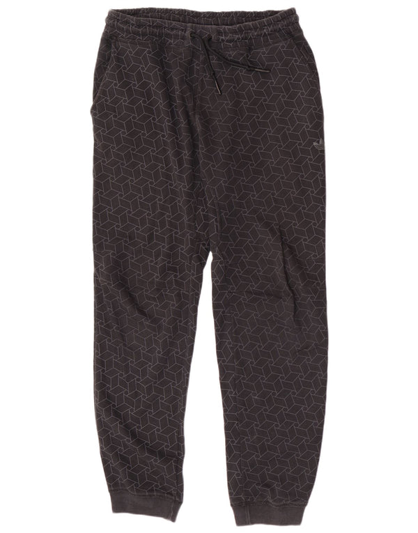 Pantaloni da tuta da uomo Adidas Joggers in cotone geometrico grigio medio