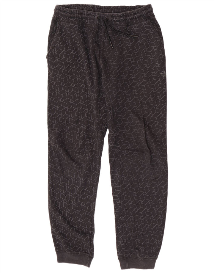 Pantaloni da tuta da uomo Adidas Joggers in cotone geometrico grigio medio